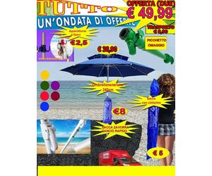 ombrellone mare antivento spiaggia ombrellonenerone offerta 2 240cm