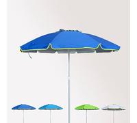 Ombrellone Mare Spiaggia 240 cm Alluminio Antivento Protezione UV Roma - Blu