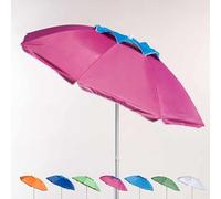 Ombrellone Mare Spiaggia Alluminio 200 cm Antivento Protezione UV Corsica - Rosa