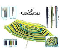 Ombrellone Mare Spiaggia Luxury Struttura in Alluminio Multicolore 200 cm