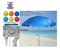 OMBRELLONE OMBRELLO MARE D.2xH.2.25 MT. ANTIVENTO ART.37111
