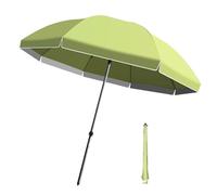 Ombrellone,Ombrellone Da Spiaggia,Manovella E Stecche Robuste,Doppia Faccia,Altezza Regolabile,Pulsante Facile,per Piscina, Portico, Giardino, Terrazza, Cortile(Green,2.6m/8.5ft)