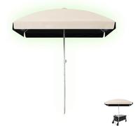 Ombrellone, ombrellone quadrato da patio, ombrellone da spiaggia portatile for sabbia, tavolo da mercato for ombrellone, piscina all'aperto resistente(Apricot)