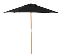 Ombrellone Outsunny, ombrellone da giardino, 3 livelli, protezione solare, bambù 180/㎡ poliestere, nero, Ø2,5 x 2,3 m