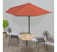 Ombrellone Palo in Alluminio Terracotta 300x155x223 cm a Metà
