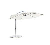 OMBRELLONE PARASOLE DA GIARDINO PALO IN ALLUMINIO NERO TELO BIANCO Ø 3 MOD. ERIS