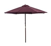 Ombrellone parasole extra large da 2,7 m, leggero, in alluminio, robusto, per spiaggia, piscina e patio, colore: rosso