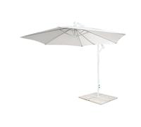 OMBRELLONE PARASOLE GIARDINO ALLUMINIO TELO Ø3 TONDO BIANCO ANTIVENTO MOD. ERIS