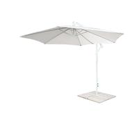 OMBRELLONE PARASOLE GIARDINO ALLUMINIO TELO Ø3 TONDO BIANCO ANTIVENTO MOD. ERIS