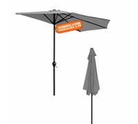 Ombrellone Parete Mezzaluna 2,7x2,3m in Alluminio e Poliestere