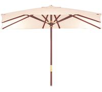 Ombrellone per esterno in legno Nijatoo rettangolare Beige 300x400cm Sun Top Garden Deluxe Collection