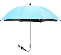 Ombrellone per passeggino Ombrello universale 50+ UV con morsetto regolabile e braccio flessibile per carrozzina, passeggino, sedia a rotelle per bicicletta, sedia a rotelle, blu, 85 cm