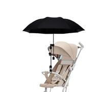 Ombrellone per passeggino, protezione solare universale per passeggino e passeggino, protezione UV 50 + ombrello flessibile con (nero)