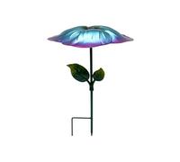 Ombrellone per piante con picchetto, in metallo, con decorazione floreale | Ombrellone per piante, per giardino, terrazza, balcone, cortile, prato, parco