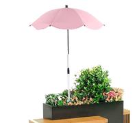 Ombrellone per piante per esterni, picchetto stabile regolabile in altezza, resistente ai raggi UV, per piante in vaso, adatto per giardino, cortile, sentiero, terrazza, balcone, prato e , Colore