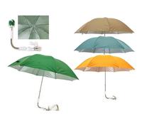 cosedacasa Ombrellone per sdraio sedia da mare spiaggia giardino piscina pieghevole 120 cm parasole con pinza inclinazione regolabile-celeste