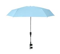 Ombrellone pieghevole per sedia, parasole, parasole, parasole, parasole per passeggino, UPF 50+, ombrello regolabile con fissaggio a morsetto, leggero e pieghevole, per sedili esterni, passeggino