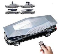 Ombrellone Portatile Automatico Per Auto, Ombrello Copri Auto Completamente Automatico, Tenda Per Auto Automatica Pieghevole, Connessione Semifissa, Con Ventose, Protezione Anti-UV Silver-4.8 * 2.3m