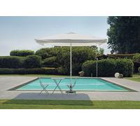 Ombrellone quadrato con palo centrale in alluminio 3 x 2 m bianco - Sardegna