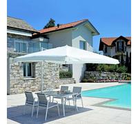 Ombrellone quadrato Florida fusto bianco 3x3