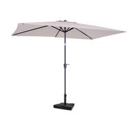 Ombrellone Rapallo 200x300cm - Parasole Premium - Beige | Con base in cemento di 20 kg