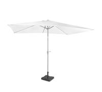 Ombrellone Rapallo 200x300cm - Parasole Premium - Bianco | Con base in cemento di 20 kg