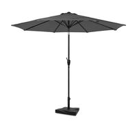 Ombrellone Recanati Ø300cm - Parasole Premium - Grigio | Con base in cemento di 20 kg