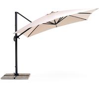 Ombrellone retrattile braccio verso 3x4 ecru braccio decentrato m0453