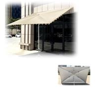 Ombrellone rettangolare regolabile, 200 x 300 cm, per patio, parete, balcone, veranda, colore cachi, versatile baldacchino per esterni per casa e giardino (4 x 2 m)