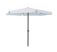 Ombrellone Rotondo da Giardino Ø 3 m Palo Ø48 mm Struttura in Acciaio Esterno Bianco