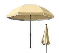 Ombrellone Rotondo Per Spiaggia, Ombrello Parasole Esterno(Beige,2.8m)