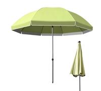 Ombrellone Rotondo Per Spiaggia, Ombrello Parasole Esterno(Green,3.0m)