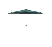 Beliani Ombrellone semicircolare da giardino ombrellone 2,7 m poliestere verde metallo