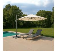 IFUORICASA Senso Ombrellone a Braccio Retrattile, Tortora, 3 x 3 Metri