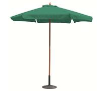 OMBRELLONE SOLIDA STRUTTURA IN LEGNO PARASOLE VERDE Ø 2,5 ANTIVENTO MOD. FANTASY