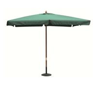 OMBRELLONE SOLIDA STRUTTURA IN LEGNO PARASOLE VERDE 2x3 ANTIVENTO MOD. FANTASY