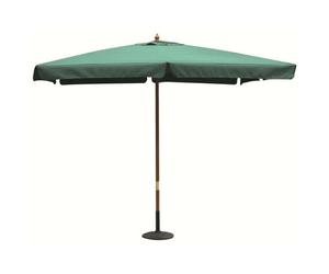 OMBRELLONE SOLIDA STRUTTURA IN LEGNO PARASOLE VERDE 2x3 ANTIVENTO MOD. FANTASY