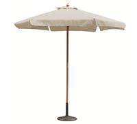 OMBRELLONE SOLIDA STRUTTURA IN LEGNO TELO AVORIO Ø 3 ANTIVENTO MOD. FANTASY