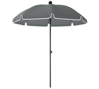 Ombrellone Spiaggia Outsunny Regolabile 150 cm Grigio Scuro