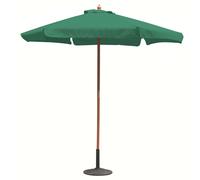 OMBRELLONE SOLIDA STRUTTURA IN LEGNO PARASOLE VERDE Ø 2,5 ANTIVENTO MOD. FANTASY