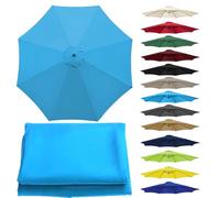 Ombrellone Telo Di Ricambio, Copertura Per Ombrellone Da Giardino/spiaggia/cortile/piscina, Tessuto Di Ricambio Per Ombrellone, Anti-ultravioletto, Impermeabile, 6 Stecche/8 Stecche(Lake blue,8 RIBS: