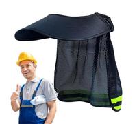 Ombrellone - tesa per cappelli con protezione per il collo, striscia riflettente, accessorio per casco, protezione solare per cantiere, giardino, magazzino, esterno, protezione da lavoro unisex