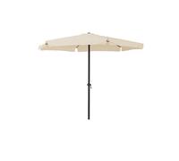 Garden Friend Ombrellone Tondo copertura in poliestere struttura in acciaio con manovella 3 m x 2,4 h m Ecru