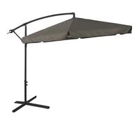 Ombrellone tondo parasole da giardino 3 mt decentrato a braccio colore tortora