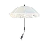 Ombrellone Universale per Passeggino a 8 Ossa con Nappe, Ombrellone con Morsetto, Ombrellone per Passeggino a 360 Gradi, Ombrellone Impermeabile per Sedia a Rotelle per Carrello Bici(Azzurro)