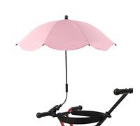 Ombrellone Universale Regolabile con Morsetto per Sedia da Spiaggia - Protezione UV Parasole per Patio, Passeggino, Sport (Rosa)