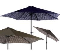 Ombrellone da giardino tondo 270 cm con struttura in acciaio e telo in poliestere con air vent Blu Navy