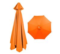 Ombrelloni da giardino, 8 stecche for mercato, tavolo, ombrellone, copertura superiore, tettoia for ombrellone, 2,0 m, 7 m, 3, 5 m(Orange,2.0m(79in))