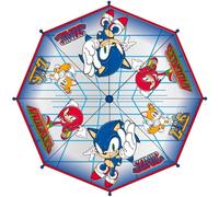 OmbrelloSonic BubbleApertura manuale-Colore blu-Stampa con Sonic e i suoi amici-Realizzato in100% POE con telaio in fibra di vetro-Originale in Spagna