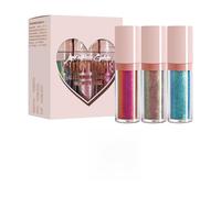 Ombretto Camaleonte,Ombretto liquido Camaleonte,Trucco di ombretti | multicolore con glitter 3X - All Day Wear DryShadows e glitter per labbra